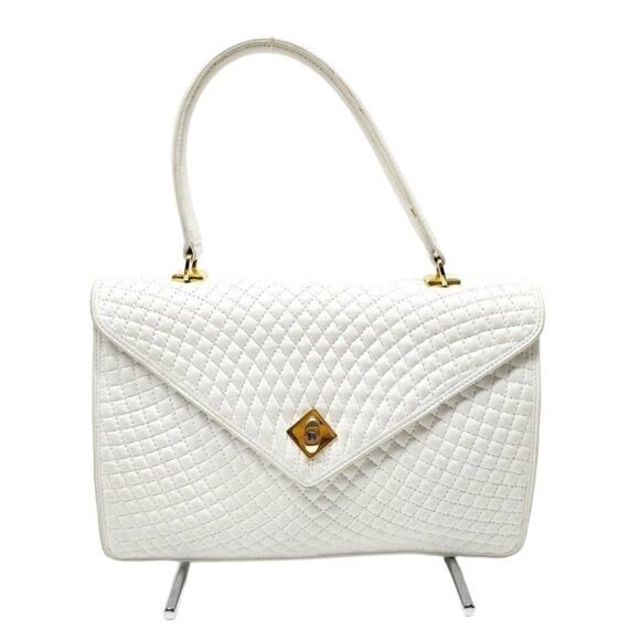 BALLY Matelasse White Hand Bag - Great Pre-Loved Condition - Picture 9 of 9